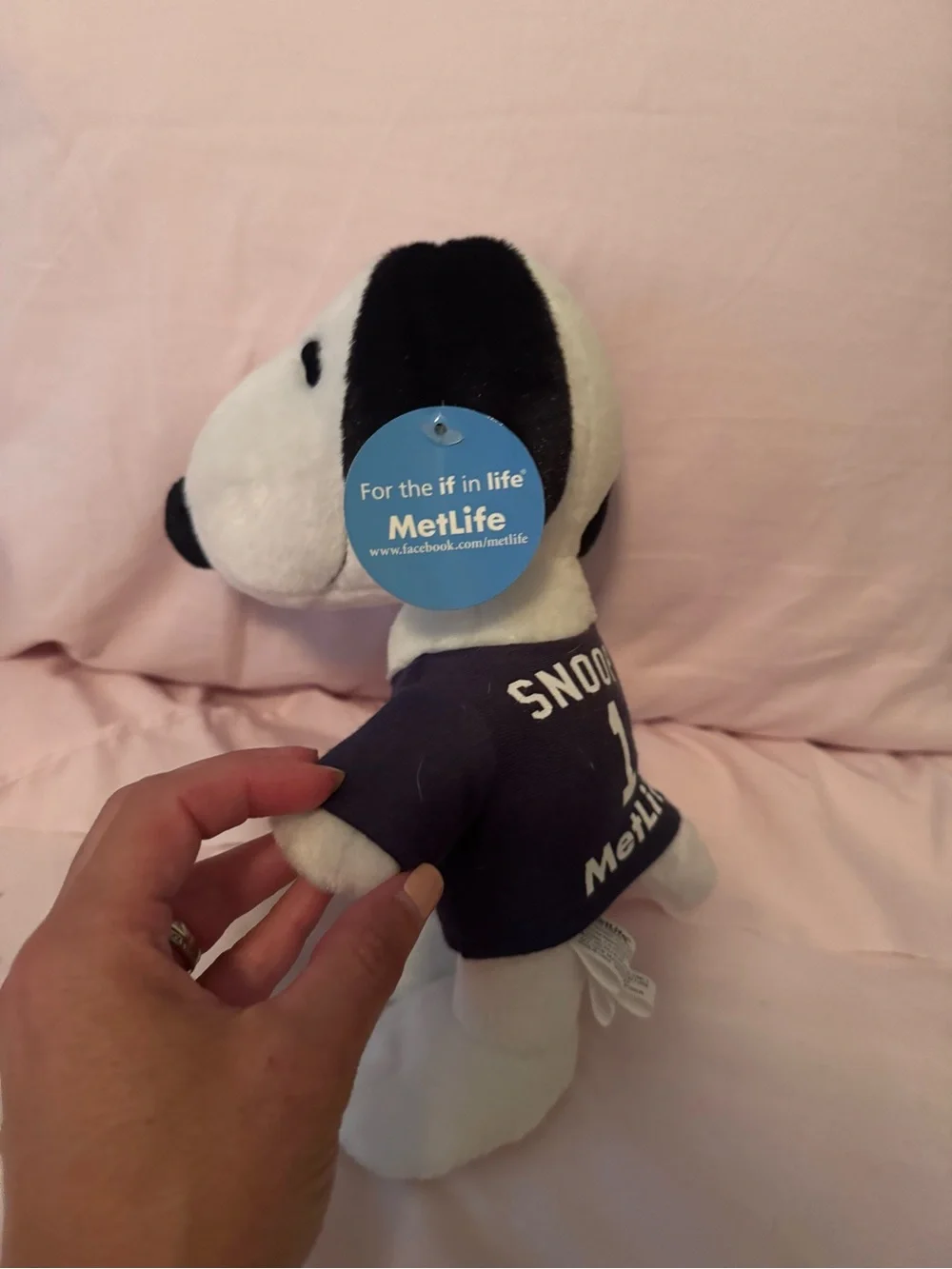 New York Yankees Snoopy Plush Doll SGA 2011 in Blue Metlife Peanuts Jersey NEW
